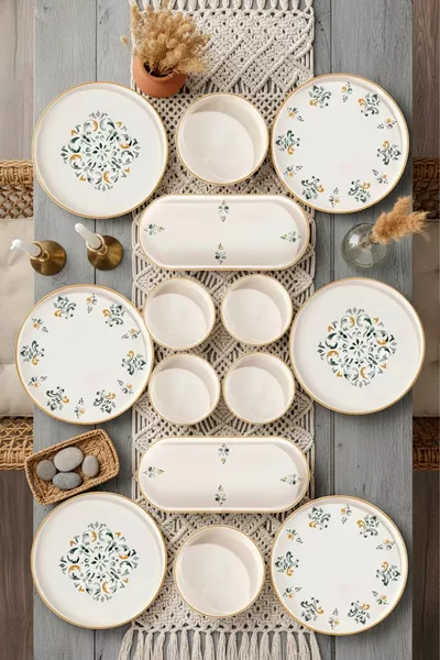 Набор для завтрака D-Harma на 6 персон,  предметов, штабелируемый, роскошный сервировочный набор тарелок