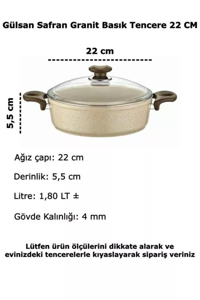 Safran Granite Low Rice Pot  CM