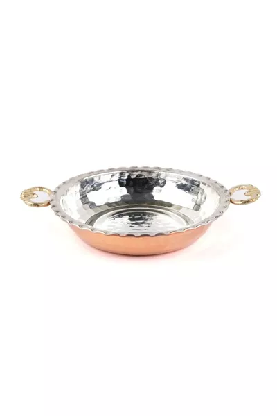 Koperen Ontbijtbord Koekenpan Model Mini Set van 6