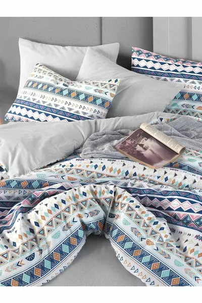 Double Bed Duvet Cover Set with Fitted Sheet Diamente