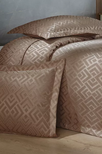 Покрывало для двуспальной кровати Estila с жаккардовым шенилловым узором (темно-коричневый)