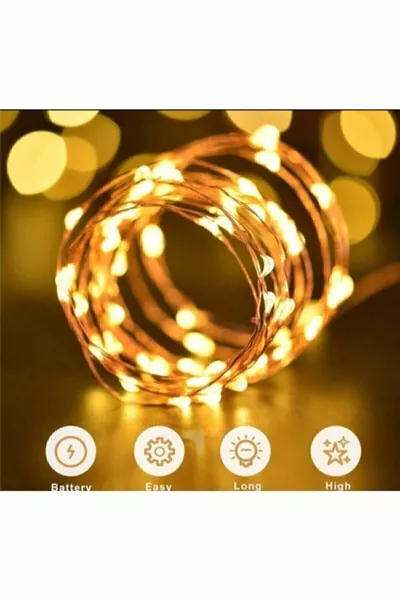 3 Метра С батарейками Перистый светодиодный декор - Батарейки не включены, Limsaa