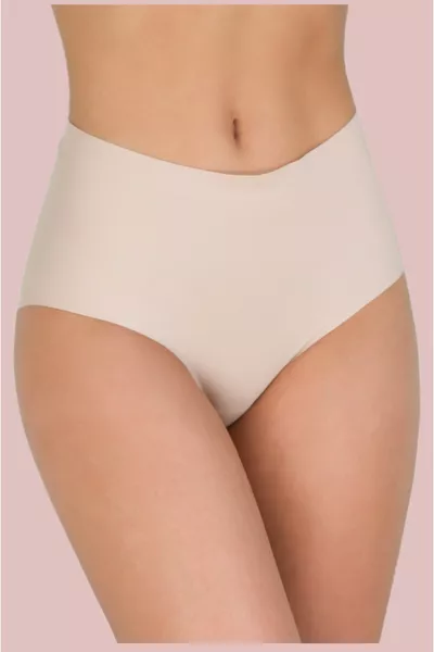 Polfa Non-Slip Silicone Strip Laser-Cut Seamless High-Waist Panty Corset Nude Color