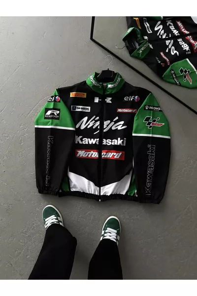 معطف واق من الرياح والمطر أسود واسع بحجم كبير من قماش الباراشوت للجنسين