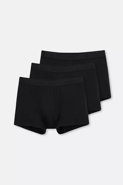 Black Solid 3-Pack Briefs