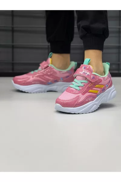 Kinder Sportschoenen met Klittenband en Rubberzool - Roze