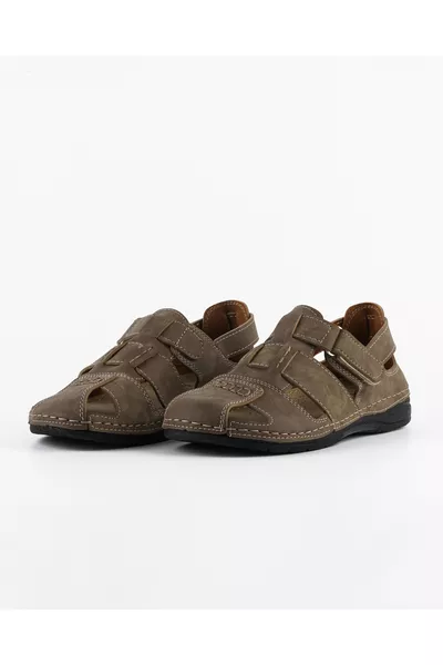 صندل رجالي - بيج فاتح - تصميم أنيق بدعم مريح ونعل ناعم مناسب للاستخدام اليومي