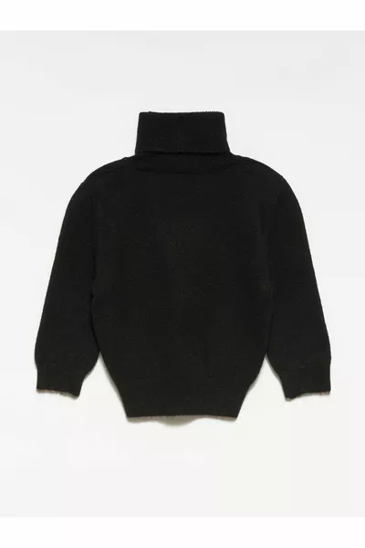  الياقة المدورة قصيرة الأكمام سترة قصيرة - أسود