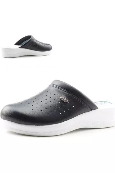 شبشب جراحة بطبعة أرثوبيدية بأربعة نقاط للطباخ والممرض والطبيب والمستشفى (أزرق داكن)