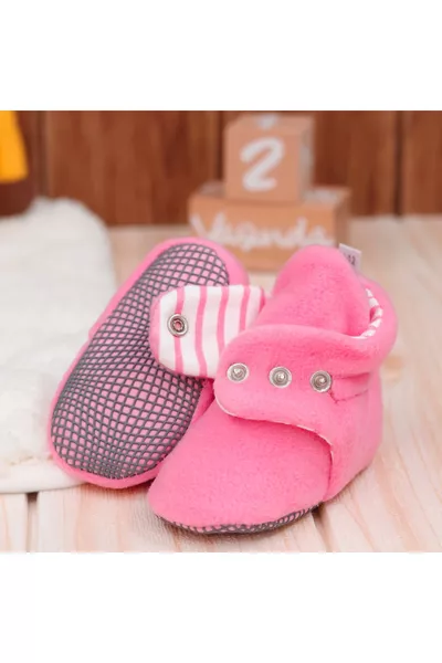 Non-Slip Sole, Baby Slippers, First-Step Home Shoes, Lined with Breathable Organic Cotton