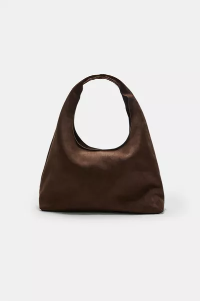 Borsa a tracolla in suede sintetico