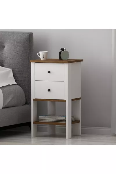 طاولة جانبية نصفية بسحابتين