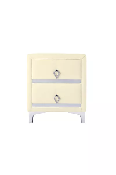 Doppia Linea Silver Nachtkastje, met twee lades