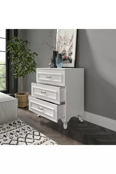 Kartopu 3-Drawer Country Dresser Completely Made of MDF