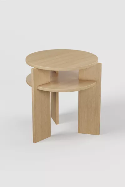 Ferela Comodino | cm - 2 Ripiani Colore Rovere Chiaro