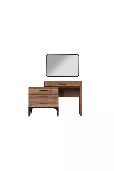 LUPO DRESSER AND MIRROR, VANITY TABLE, 4 DRAWERS