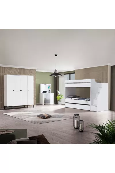 БЯЛ 4-МА ДВОЙНО НИВО ЛЕГЛО КОМПЛЕКТ