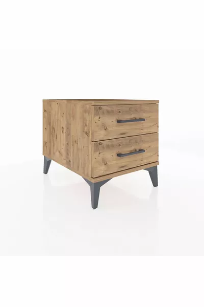 Kronos Nightstand 2-Drawer Pine-Pine
