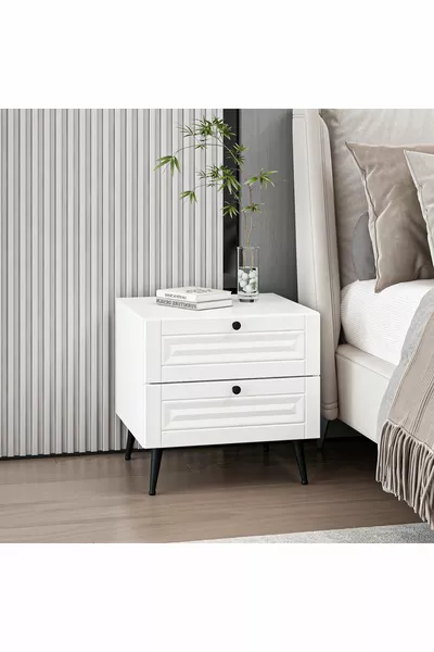 خزانة جانبية كالي ربيع أبيض/أبيض