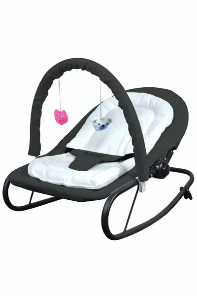 Weicher Babysitz - Kommt fertig montiert - Schaukelfunktion - 4 Stufen - Kann fixiert werden