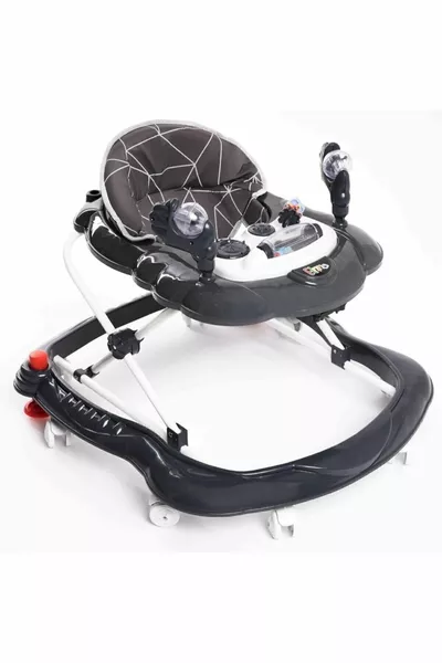 عربة أطفال موسيقية فاخرة مع لعبة بمستوى ثلاثي على شكل عنكبوت