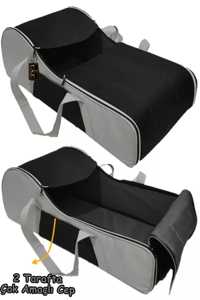 Unisex Babytrage Kinderwagen Sitz Kinderwagen Tragen für Babys Schwarz Grau
