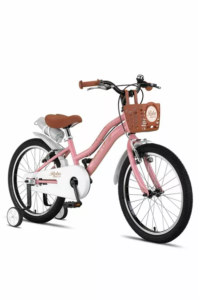 عجلة كلاسيكية ريترو للأطفال 6-9 سنوات بلون وردي