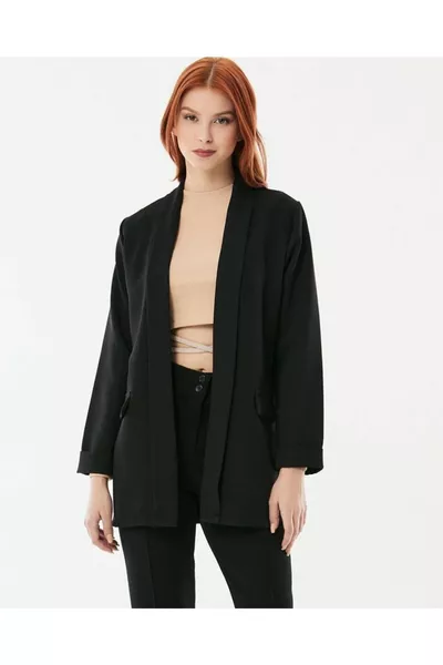 سترة بليزر نسائية من قماش مزدوج