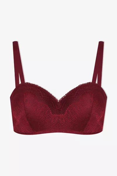 Дамски сутиен без подплънки с дантела и без презрамки