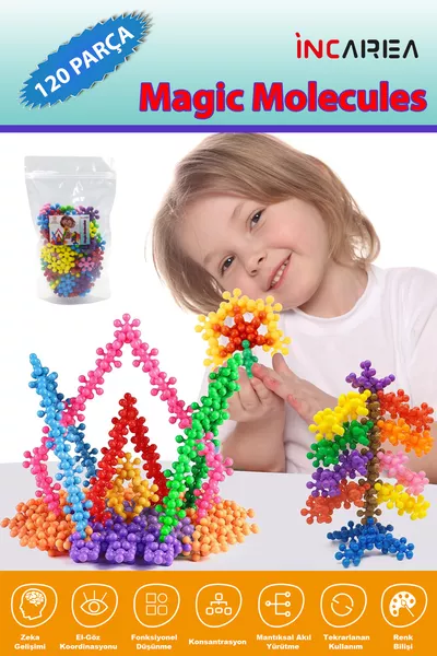 Magische Moleküle / Master-Molekül / Schneeflocken-Bildendes Kreatives Lernspielzeug 5 Farben  Teile Pädagogisches Spielzeug