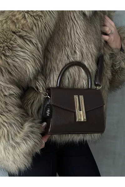 حقيبة يد وكتف نسائية مونتانا بلون القهوة المرة