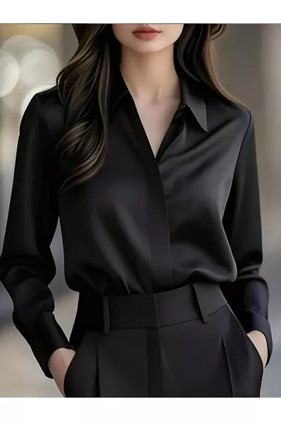 قميص من قماش الساتان