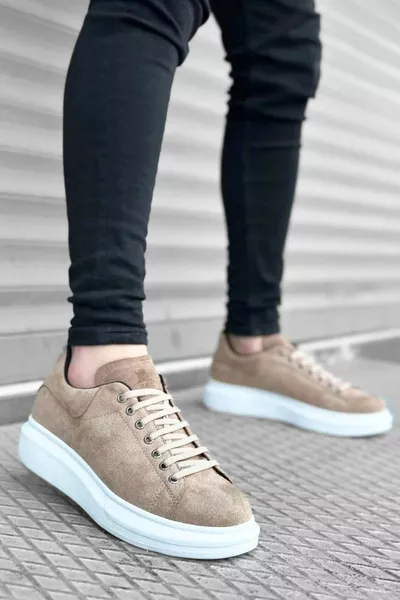 حذاء رياضي رجالي سميك ذو رباط