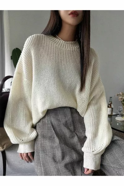 Pull en tricot oversize pour femmes Dier Moda
