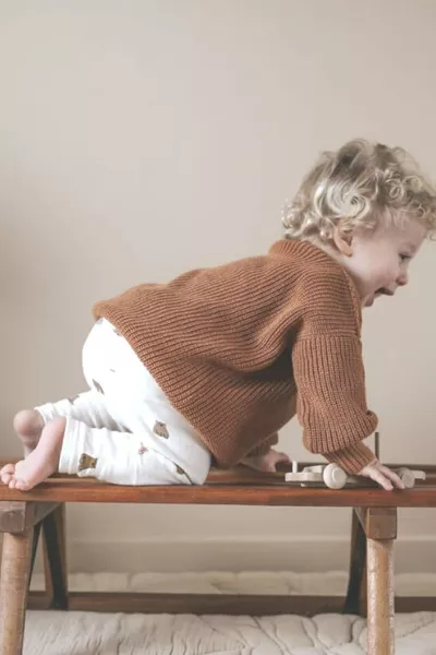 Girls Boys Baby Thessaloniki Knit Crew Neck Sweater Kids Pullover 6 Months-5 Years