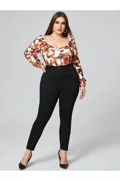 Black Plus Size Stretch Shaping Jeans