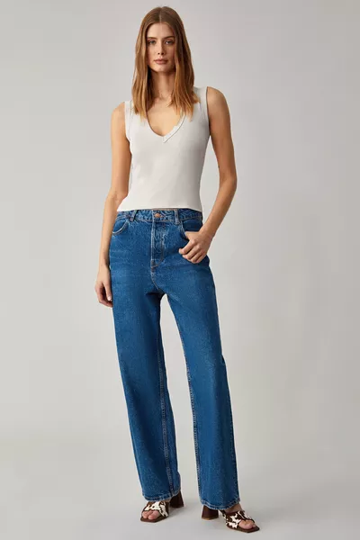 Lescosa Women's Slim V-Neck Sleeveless Stone-Colored Blouse