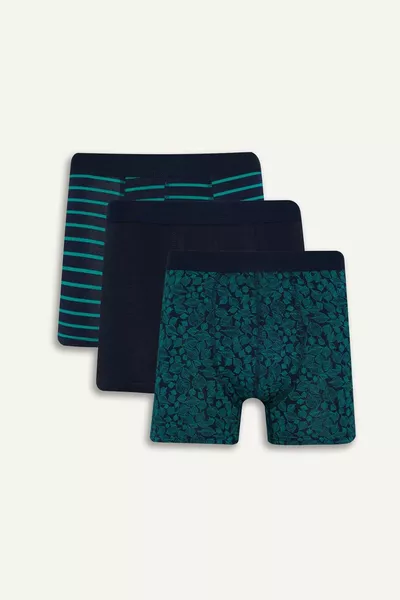 Ластичен плат, стандартна кройка, комплект от 3 боксерки