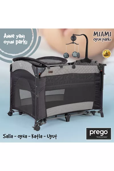 Letto da gioco per bambini Miami accanto al letto dei genitori