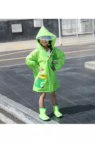 Impermeabile con Cappuccio per Bambini a Tema Animali - Impermeabile per Bambini - Impermeabile Unisex