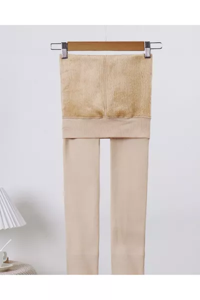 ليغينغ صوفي حراري بلون جلد طبيعي