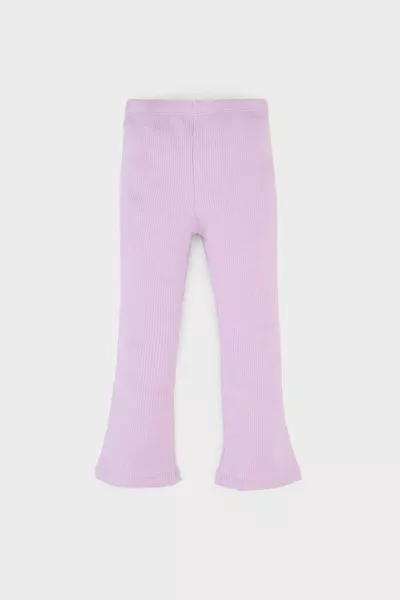 طقم مكون من قطعتين للبنات، قميص بأكمام طويلة بطبعة يونيكورن وسراويل ضيقة بطراف إسبانية SP