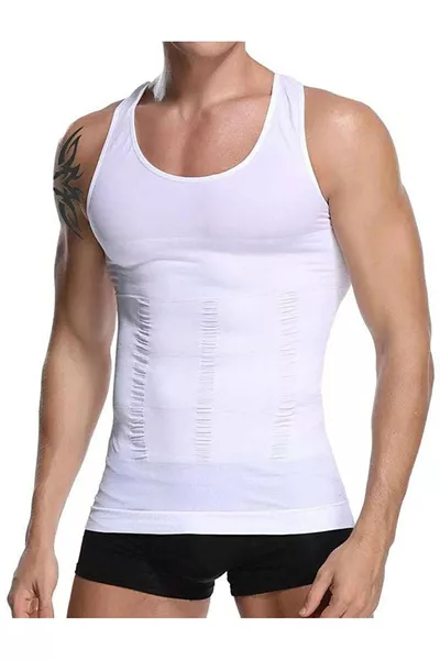 Toscana Extra Waist and Belly Tightening Shapewear Tank Top Corset White Color