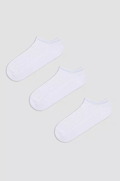 Calze corte Basic Colosio bianche, confezione da 3