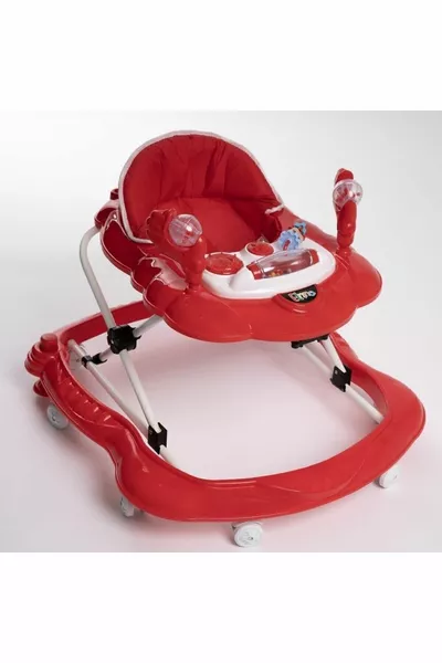 عربة أطفال موسيقية فاخرة مع لعبة بمستوى ثلاثي على شكل عنكبوت