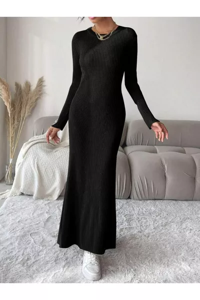 فستان تريكو أنيق مخطط