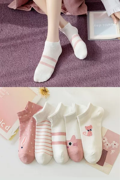 جوارب نسائية بنقشة خمسة KC 