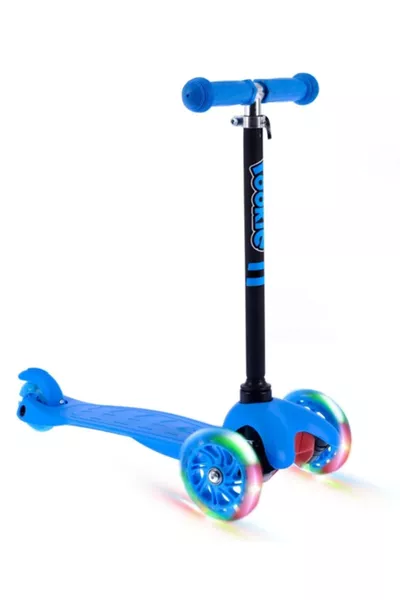 سكوتر أزرق بثلاث عجلات مع أضواء LED