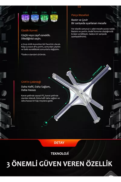 M Lite Magnetischer Rubik-Würfel Intelligenz-Würfel Ohne Aufkleber Speed Cube Türkei Offizieller Händler