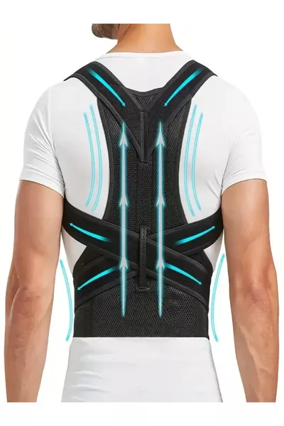 مشد ظهري جديد بمحاذاة عمودية مع دعامات لمنع تقوس الظهر